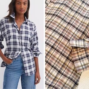 LOFT Plaid Button-Down Shirt